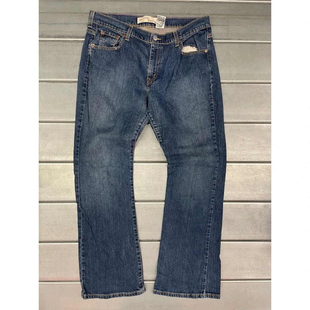 Levis‎ 515 Nouveau Bootcut Jeans Womens 34x32 Blue Medium/Dark Wash Denim